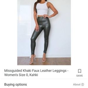 Faux leather leggings